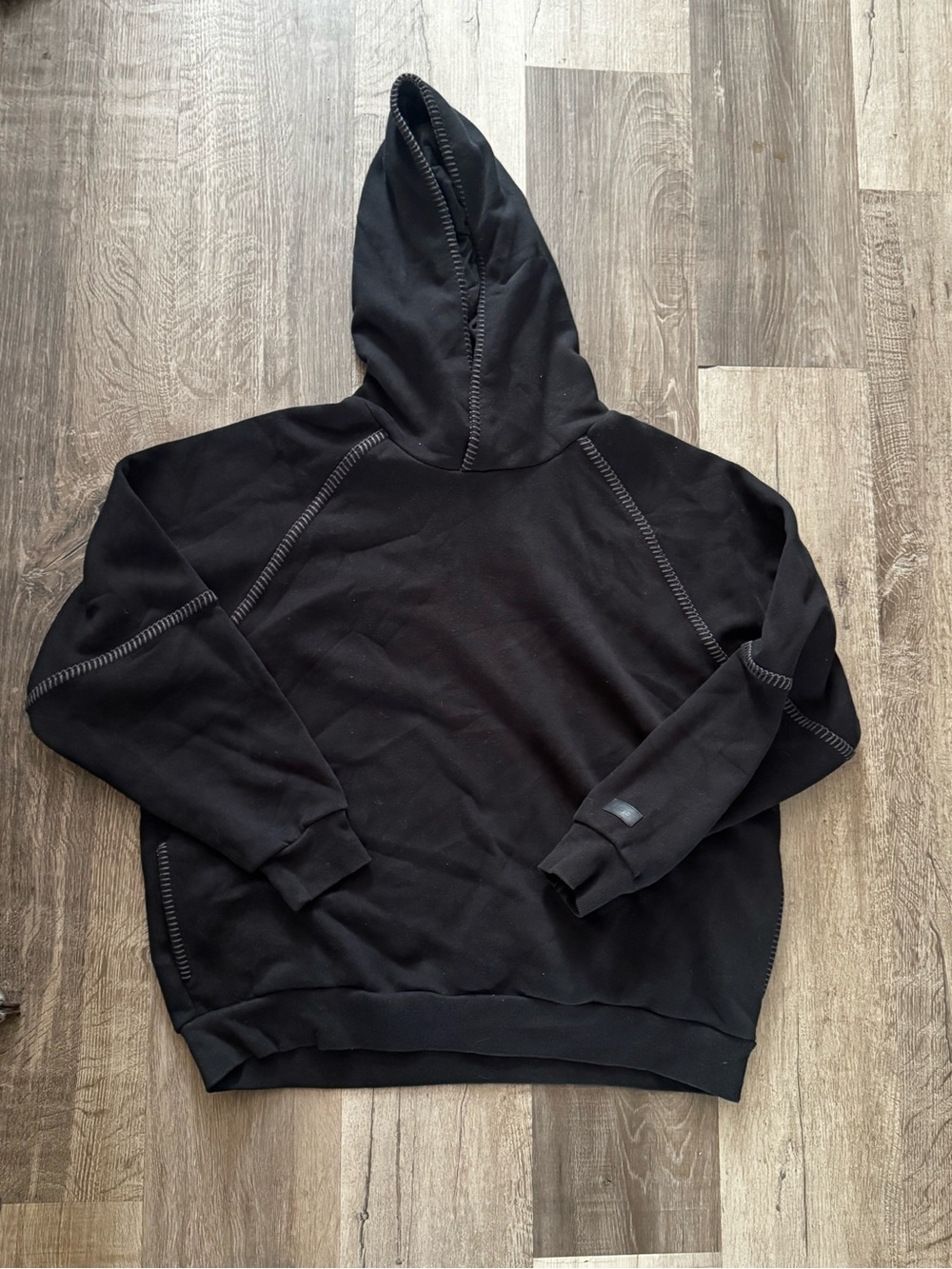 Ugg Black Pullover Hoodie with Contrast Stitch Accents